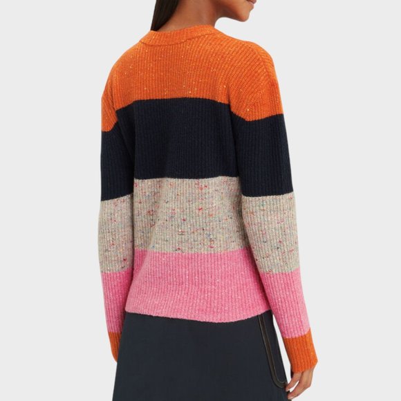 A.L.C. Georgina Colorblock Stripe Wool Cashmere Striped Sweater Women's Size XS - Picture 2 of 13